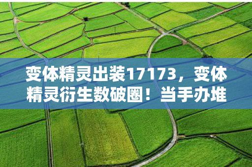 变体精灵出装17173,变体精灵衍生数破圈!当手办堆满屋,穷到冰箱空却笑出猪叫的意想不到 变体精灵出装17173,变体精灵衍生数破圈!当手办堆满屋,穷到冰箱空却笑出猪叫的意想不到