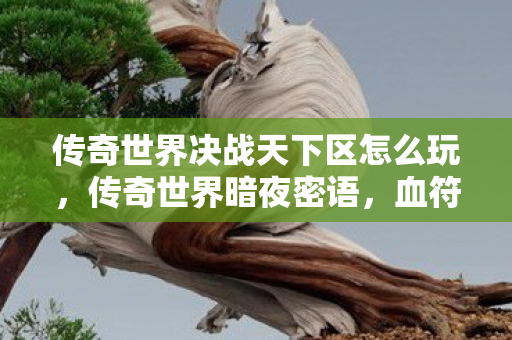 传奇世界决战天下区怎么玩,传奇世界暗夜密语,血符悬案背后的毛骨悚然真相 传奇世界决战天下区怎么玩,传奇世界暗夜密语,血符悬案背后的毛骨悚然真相