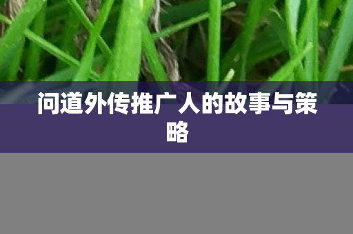 问道外传推广人的故事与策略 问道外传推广人的故事与策略