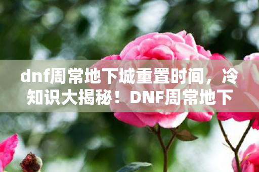 dnf周常地下城重置时间,冷知识大揭秘!DNF周常地下城颠覆设计,让你目瞪口呆! dnf周常地下城重置时间,冷知识大揭秘!DNF周常地下城颠覆设计,让你目瞪口呆!
