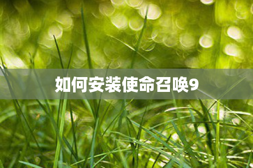 如何安装使命召唤9 如何安装使命召唤9