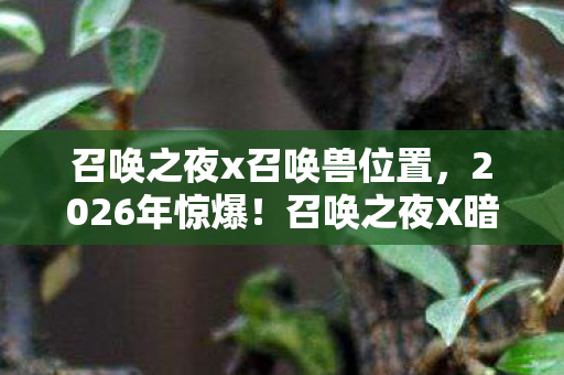 召唤之夜x召唤兽位置,2026年惊爆!召唤之夜X暗藏的秘密竟让玩家集体失控? 召唤之夜x召唤兽位置,2026年惊爆!召唤之夜X暗藏的秘密竟让玩家集体失控?