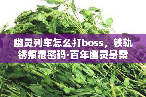 幽灵列车怎么打boss,铁轨锈痕藏密码·百年幽灵悬案,那节车厢里,谁在重复死亡? 幽灵列车怎么打boss,铁轨锈痕藏密码·百年幽灵悬案,那节车厢里,谁在重复死亡?