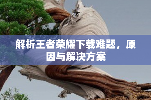 解析王者荣耀下载难题，原因与解决方案