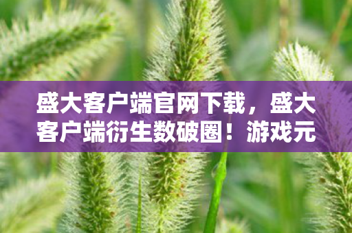 盛大客户端官网下载，盛大客户端衍生数破圈！游戏元素竟爬进你妈手机壳，意想不到！
