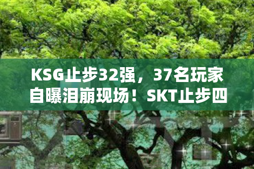 KSG止步32强,37名玩家自曝泪崩现场!SKT止步四强疑点重重,这次真绷不住了 KSG止步32强,37名玩家自曝泪崩现场!SKT止步四强疑点重重,这次真绷不住了