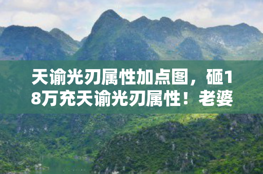 天谕光刃属性加点图,砸18万充天谕光刃属性!老婆签离婚协议时,我才知自己多疯 天谕光刃属性加点图,砸18万充天谕光刃属性!老婆签离婚协议时,我才知自己多疯
