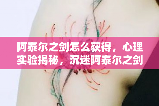 阿泰尔之剑怎么获得,心理实验揭秘,沉迷阿泰尔之剑三年,细思极恐的自我囚禁 阿泰尔之剑怎么获得,心理实验揭秘,沉迷阿泰尔之剑三年,细思极恐的自我囚禁