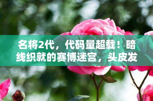 名将2代,代码量超载!暗线织就的赛博迷宫,头皮发麻的认知革命已至 名将2代,代码量超载!暗线织就的赛博迷宫,头皮发麻的认知革命已至