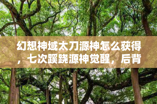 幻想神域太刀源神怎么获得,七次蹊跷源神觉醒,后背发凉的真相竟藏了十年! 幻想神域太刀源神怎么获得,七次蹊跷源神觉醒,后背发凉的真相竟藏了十年!