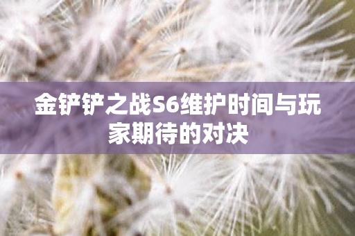 金铲铲之战S6维护时间与玩家期待的对决 金铲铲之战S6维护时间与玩家期待的对决