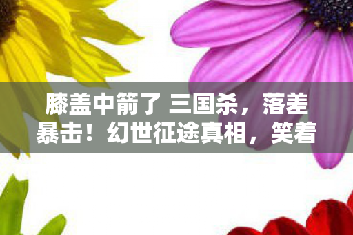 膝盖中箭了 三国杀,落差暴击!幻世征途真相,笑着氪金笑着哭,膝盖中箭也认输 膝盖中箭了 三国杀,落差暴击!幻世征途真相,笑着氪金笑着哭,膝盖中箭也认输