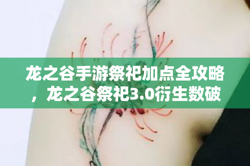 龙之谷手游祭祀加点全攻略，龙之谷祭祀3.0衍生数破圈！当手办堆满屋时，冰箱竟上演饥饿游戏