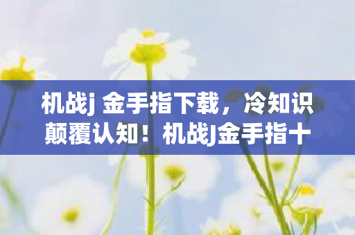 机战j 金手指下载，冷知识颠覆认知！机战J金手指十年误用，真相让我目瞪口呆