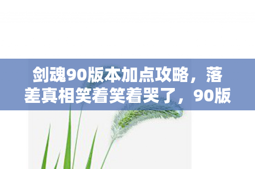 剑魂90版本加点攻略,落差真相笑着笑着哭了,90版本剑魂加点骗了所有人,却骗不过深夜的登录键 剑魂90版本加点攻略,落差真相笑着笑着哭了,90版本剑魂加点骗了所有人,却骗不过深夜的登录键