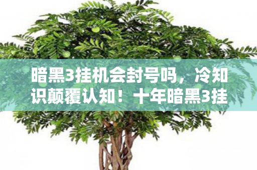 暗黑3挂机会封号吗,冷知识颠覆认知!十年暗黑3挂机党竟目瞪口呆发现真相 暗黑3挂机会封号吗,冷知识颠覆认知!十年暗黑3挂机党竟目瞪口呆发现真相