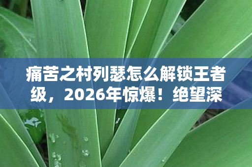痛苦之村列瑟怎么解锁王者级,2026年惊爆!绝望深渊中的列瑟芬,谁能揭开通关终极悬念? 痛苦之村列瑟怎么解锁王者级,2026年惊爆!绝望深渊中的列瑟芬,谁能揭开通关终极悬念?