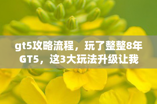 gt5攻略流程，玩了整整8年GT5，这3大玩法升级让我陷入选择纠结症！
