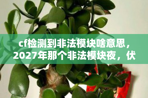 cf检测到非法模块啥意思,2027年那个非法模块夜,伏笔成真时我鼻子一酸 cf检测到非法模块啥意思,2027年那个非法模块夜,伏笔成真时我鼻子一酸
