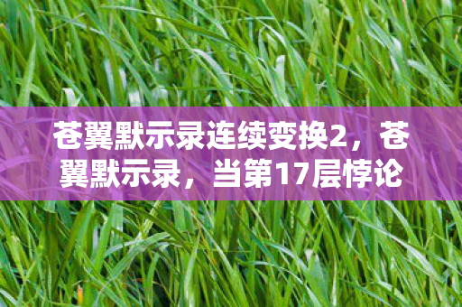 苍翼默示录连续变换2，苍翼默示录，当第17层悖论撕裂灵魂震颤时，我听见命运在键盘上裂开