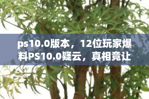 ps10.0版本,12位玩家爆料PS10.0疑云,真相竟让老炮我当场绷不住! ps10.0版本,12位玩家爆料PS10.0疑云,真相竟让老炮我当场绷不住!