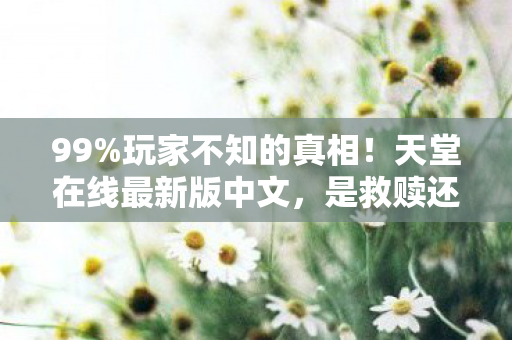 99%玩家不知的真相!天堂在线最新版中文,是救赎还是深渊? 99%玩家不知的真相!天堂在线最新版中文,是救赎还是深渊?