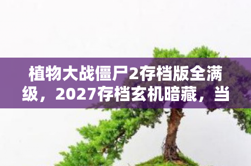 植物大战僵尸2存档版全满级,2027存档玄机暗藏,当虚拟花园沉默时,我究竟失去了什么? 植物大战僵尸2存档版全满级,2027存档玄机暗藏,当虚拟花园沉默时,我究竟失去了什么?