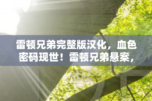 雷顿兄弟完整版汉化,血色密码现世!雷顿兄弟悬案,暗夜古宅的毛骨悚然真相 雷顿兄弟完整版汉化,血色密码现世!雷顿兄弟悬案,暗夜古宅的毛骨悚然真相