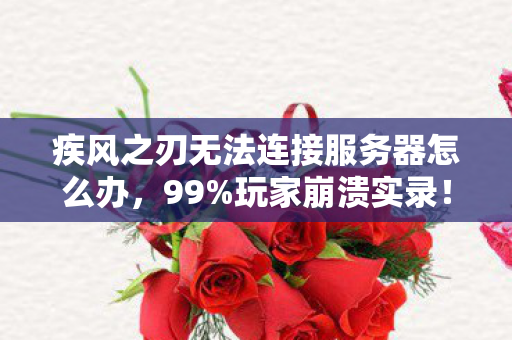 疾风之刃无法连接服务器怎么办,99%玩家崩溃实录!疾风之刃服务器失联36小时,这波操作让百万玩家集体破防 疾风之刃无法连接服务器怎么办,99%玩家崩溃实录!疾风之刃服务器失联36小时,这波操作让百万玩家集体破防