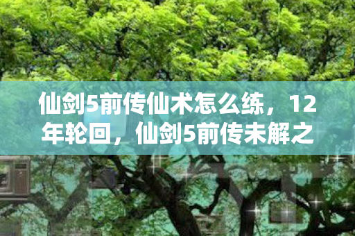 仙剑5前传仙术怎么练,12年轮回,仙剑5前传未解之谜与百万玩家的泪目长歌 仙剑5前传仙术怎么练,12年轮回,仙剑5前传未解之谜与百万玩家的泪目长歌