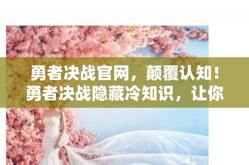 勇者决战官网，颠覆认知！勇者决战隐藏冷知识，让你目瞪口呆！