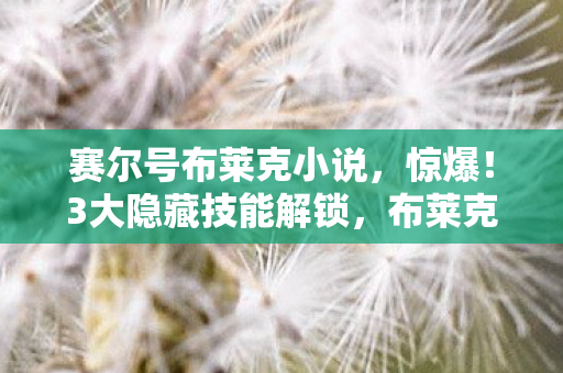 赛尔号布莱克小说，惊爆！3大隐藏技能解锁，布莱克实战体验爽到飞起！