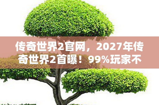 传奇世界2官网，2027年传奇世界2首曝！99%玩家不知的隐藏设定，颠覆认知！