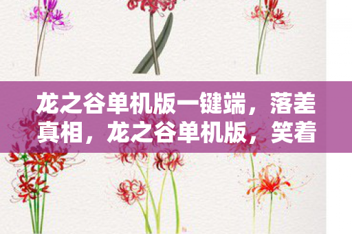 龙之谷单机版一键端，落差真相，龙之谷单机版，笑着笑着，泪水却浸湿了回忆的键盘