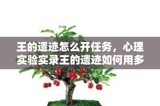王的遗迹怎么开任务,心理实验实录王的遗迹如何用多巴胺陷阱让玩家沉迷?细思极恐! 王的遗迹怎么开任务,心理实验实录王的遗迹如何用多巴胺陷阱让玩家沉迷?细思极恐!