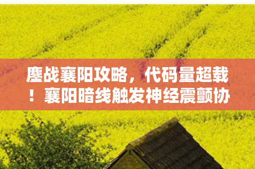 鏖战襄阳攻略，代码量超载！襄阳暗线触发神经震颤协议，你的头皮发麻只是开始