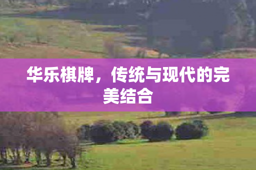 华乐棋牌，传统与现代的完美结合