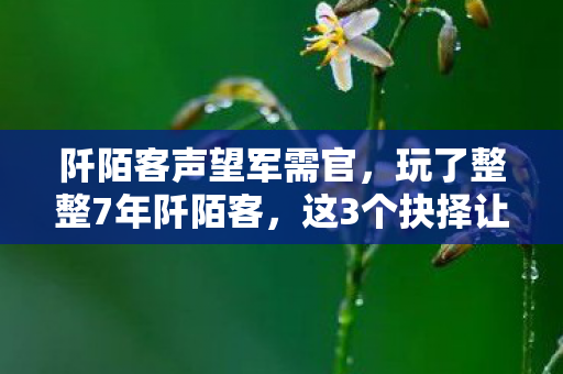 阡陌客声望军需官,玩了整整7年阡陌客,这3个抉择让我陷入无尽纠结! 阡陌客声望军需官,玩了整整7年阡陌客,这3个抉择让我陷入无尽纠结!