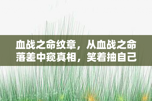 血战之命纹章,从血战之命落差中窥真相,笑着抽自己,笑着笑着却哭了 血战之命纹章,从血战之命落差中窥真相,笑着抽自己,笑着笑着却哭了