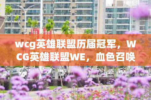 wcg英雄联盟历届冠军，WCG英雄联盟WE，血色召唤师峡谷的悬案，谁在操控我毛骨悚然的十年？