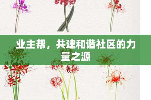 业主帮，共建和谐社区的力量之源