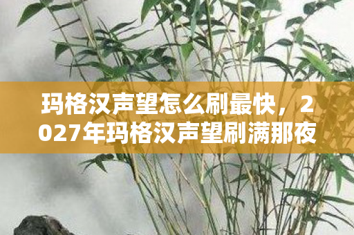 玛格汉声望怎么刷最快,2027年玛格汉声望刷满那夜,我听见时光在好友列表里鼻子一酸 玛格汉声望怎么刷最快,2027年玛格汉声望刷满那夜,我听见时光在好友列表里鼻子一酸