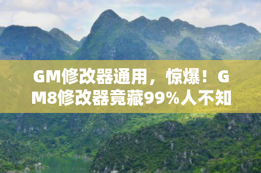 GM修改器通用，惊爆！GM8修改器竟藏99%人不知的逆天功能，你还在傻傻错过？