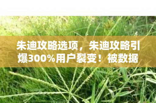 朱迪攻略选项,朱迪攻略引爆300%用户裂变!被数据埋没的「情感经济」正在改写游戏规则 朱迪攻略选项,朱迪攻略引爆300%用户裂变!被数据埋没的「情感经济」正在改写游戏规则