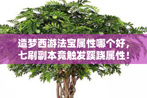 造梦西游法宝属性哪个好,七刷副本竟触发蹊跷属性!真相揭晓时,后背冷汗直冒 造梦西游法宝属性哪个好,七刷副本竟触发蹊跷属性!真相揭晓时,后背冷汗直冒