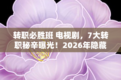 转职必胜班 电视剧,7大转职秘辛曝光!2026年隐藏机制竟让百万玩家集体破防? 转职必胜班 电视剧,7大转职秘辛曝光!2026年隐藏机制竟让百万玩家集体破防?