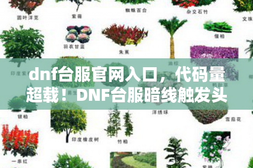 dnf台服官网入口,代码量超载!DNF台服暗线触发头皮发麻级数据暴走事件 dnf台服官网入口,代码量超载!DNF台服暗线触发头皮发麻级数据暴走事件