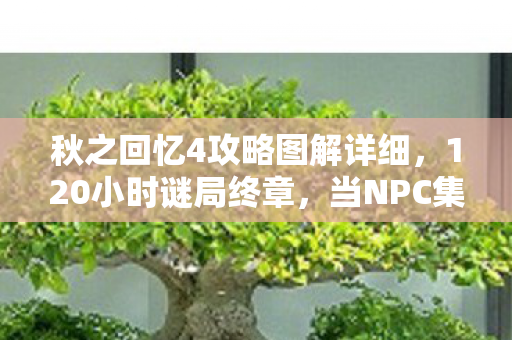秋之回忆4攻略图解详细,120小时谜局终章,当NPC集体消失时,我的泪目清单里多了个空存档位 秋之回忆4攻略图解详细,120小时谜局终章,当NPC集体消失时,我的泪目清单里多了个空存档位
