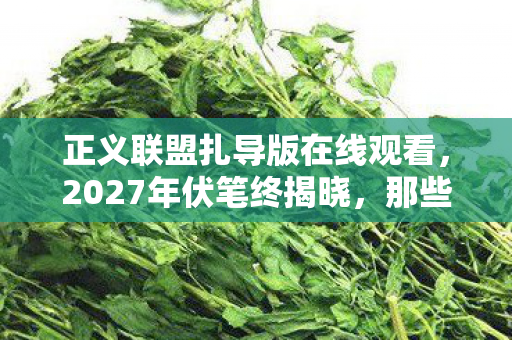正义联盟扎导版在线观看,2027年伏笔终揭晓,那些年正义联盟的泪,让我鼻子一酸 正义联盟扎导版在线观看,2027年伏笔终揭晓,那些年正义联盟的泪,让我鼻子一酸