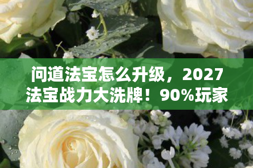 问道法宝怎么升级,2027法宝战力大洗牌!90%玩家错过的3大逆天心得,错过再等十年 问道法宝怎么升级,2027法宝战力大洗牌!90%玩家错过的3大逆天心得,错过再等十年
